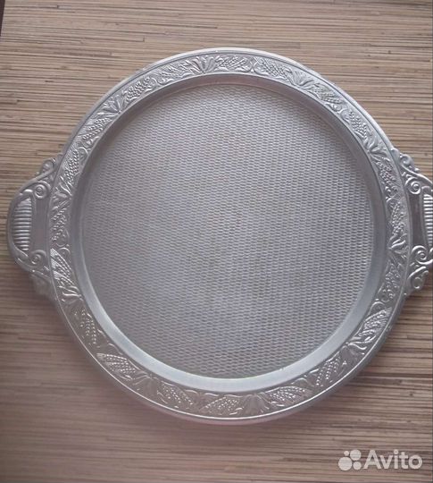 Солонка, горчичница (мельхиор),поднос СССР