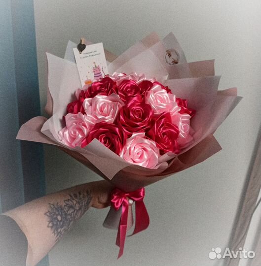 Букет из атласных лент