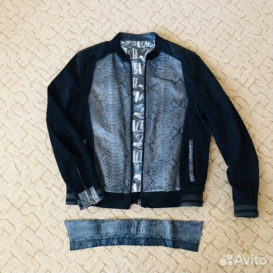 Кожаная куртка мужская пилот бомбер
