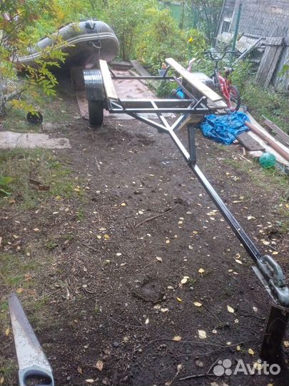 Лодка пвх мотор гладиатор 9.8, прицеп