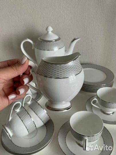 Чайный сервиз серебряная гармония 23 предмета