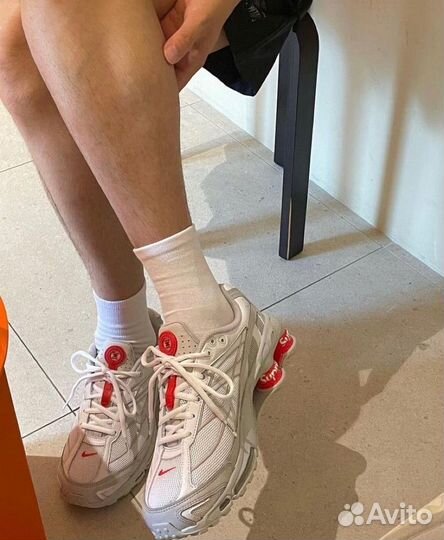 Кроссовки Supreme x Nike Shox Ride 2 Total White