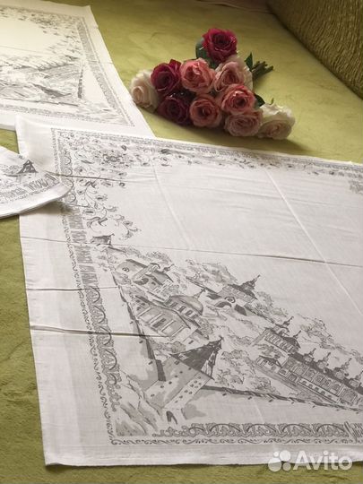 Платок на голову белые