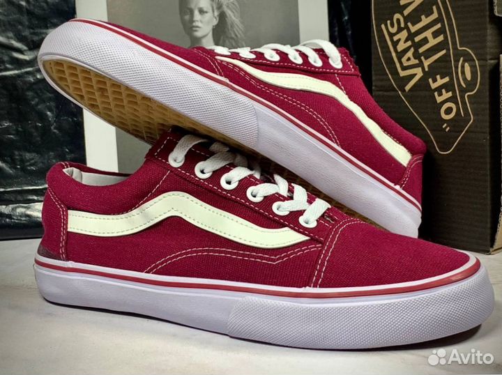 Кеды мужские vans красные