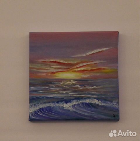 Картина маслом на холсте пейзаж маленькая