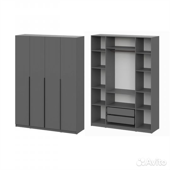 Новый шкаф 1600 мм ящики полки штанга