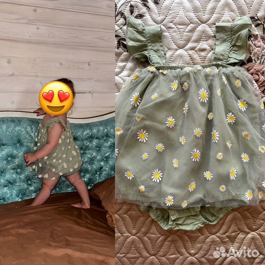 Боди на девочку летнее 74 80