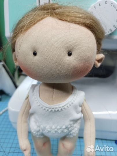 Текстильная кукла ручной работы Школьница