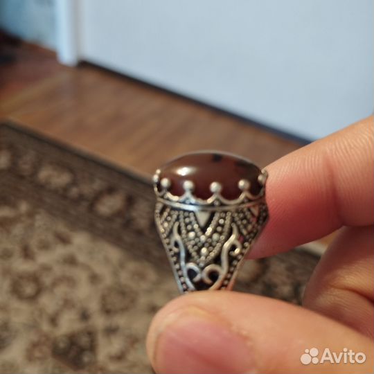 Серебряное кольцо мужское печатка