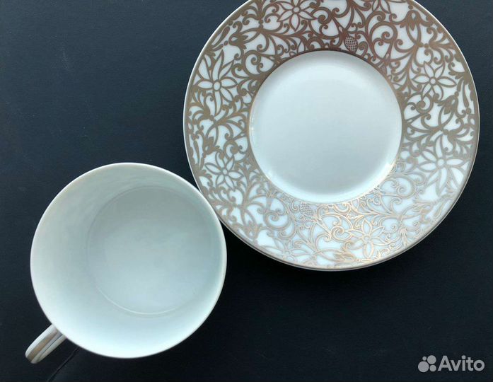 Лимож Французский лиможский фарфор Чашка с блюдцем