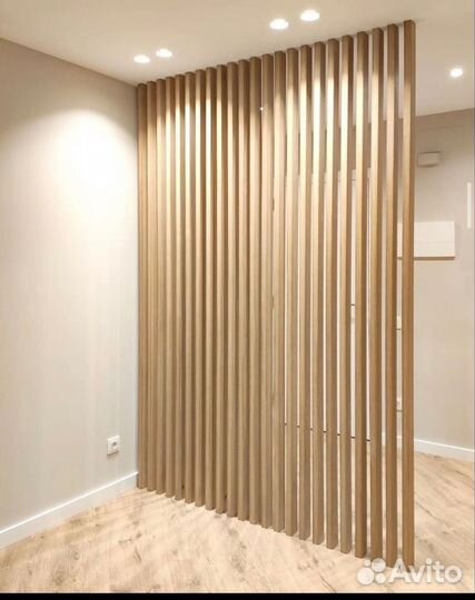 Декоративные рейки для перегородки