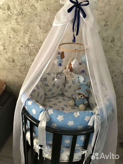 Балдахин, и бортики в кроватку