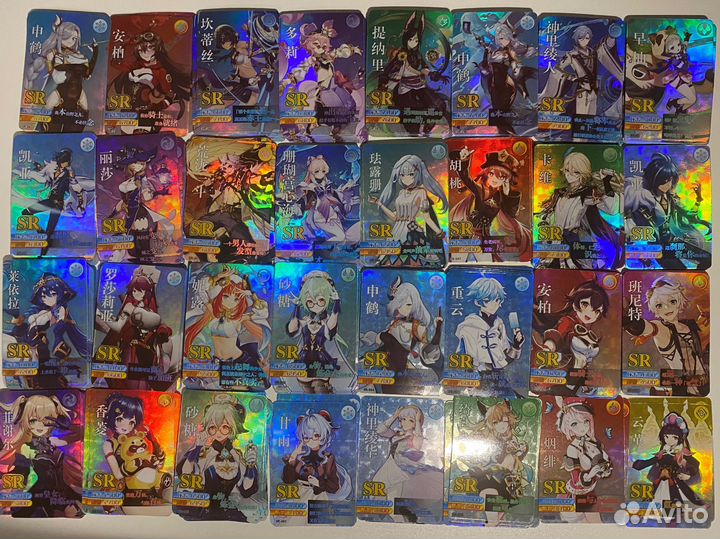 Коллекционные карточки SR геншин/Genshin Impact