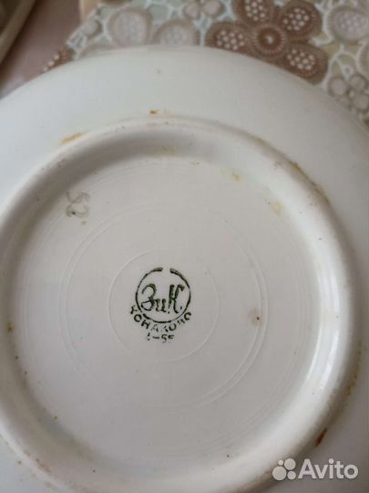 Сервиз столовый зик Конаково1955г Тарелки, блюда