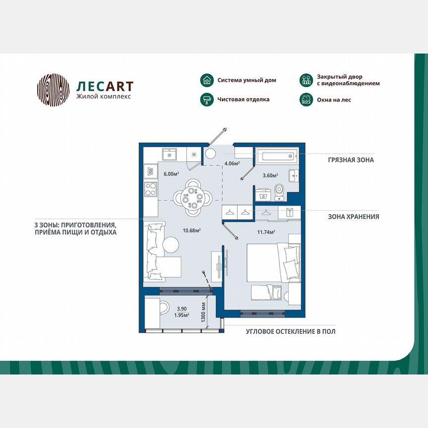1-к. квартира, 38 м², 9/12 эт.