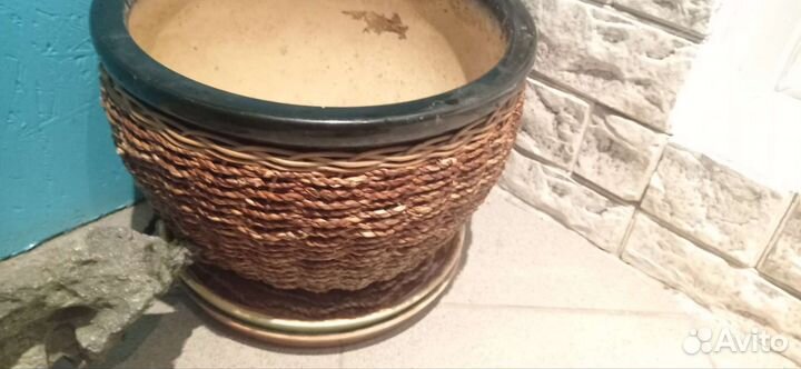 Кашпо для цветов керамика б/у