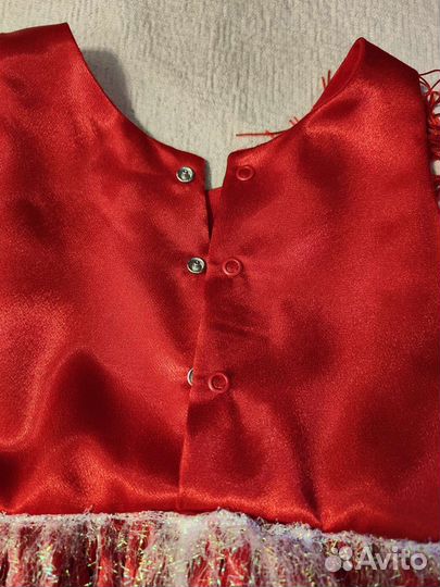 Нарядное красное платье для девочки 98 104