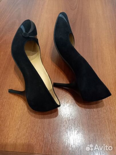 Туфли-лодочки натуральная замша фим