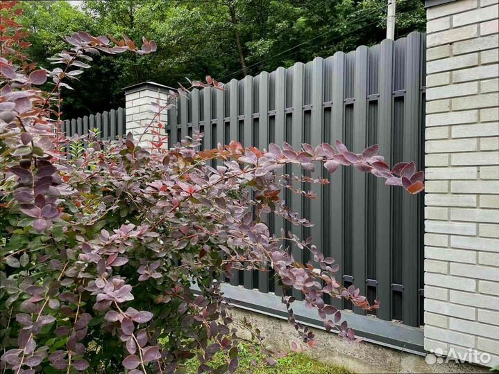 Забор с воротами для дачи