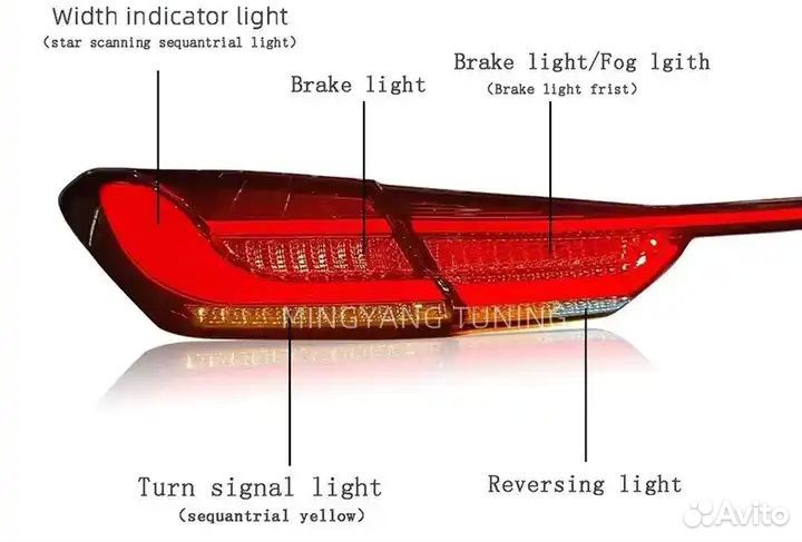 Задние фонари LED toyota camry v70 2018-2022