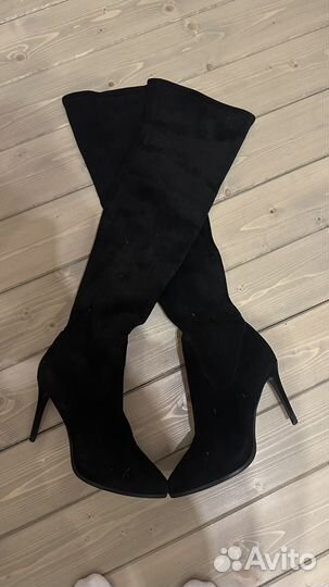 Ботфорты pierre замша