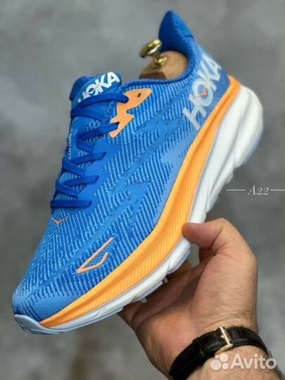 Hoka clifton 8 беговые голубые разм. 41