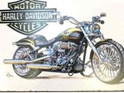 Картина Harley Davidson жестяная
