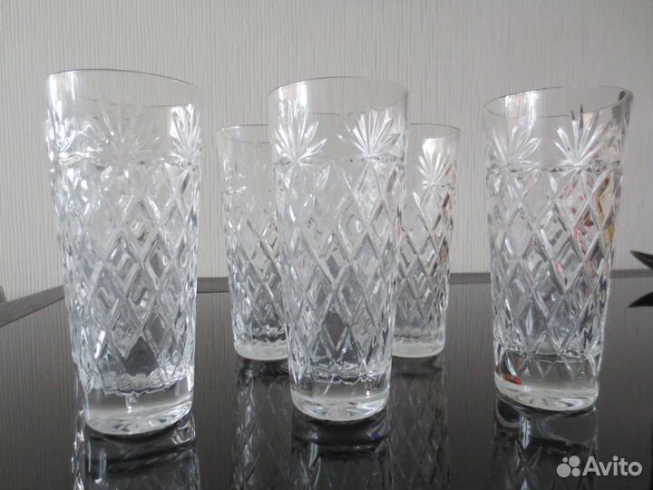 Стаканы хрусталь СССР 6 шт