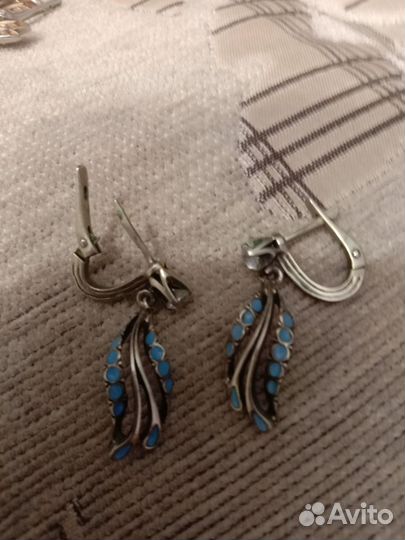Серебряные сережки,колечки,цепочка