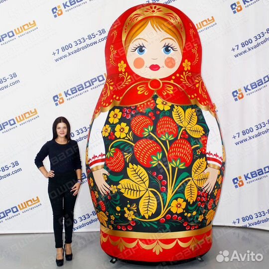 Надувная русская Матрёшка на Масленицу