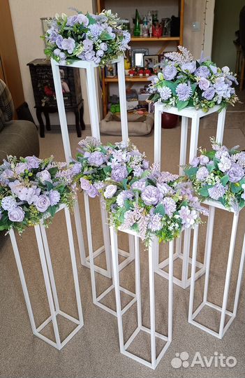Стойки для цветов. Украшение на свадьбу