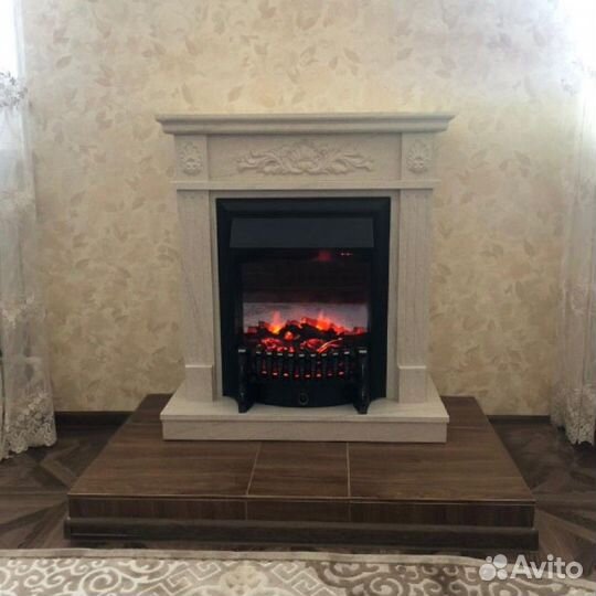 Электрокамин Fobos/Majestic с порталом Adelaida