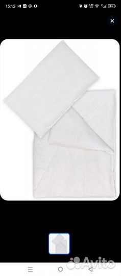 Комплект в детскую кроватку одеяло и подушка