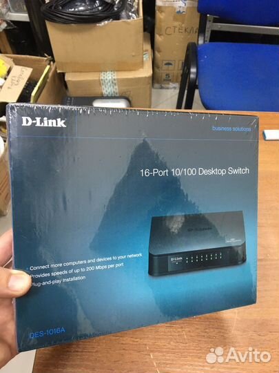 Новый коммутатор 16 портов, D link