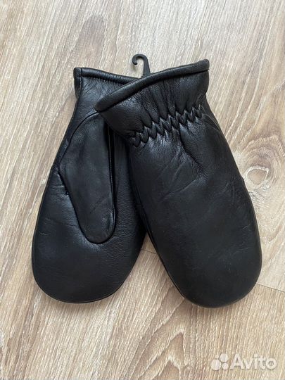 Варежки мужские натуральная кожа