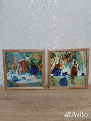 Картина репродукция в рамке под стеклом