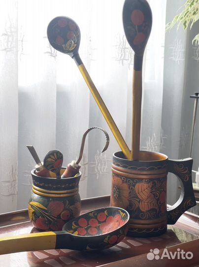 Набор столовой посуды хохлома