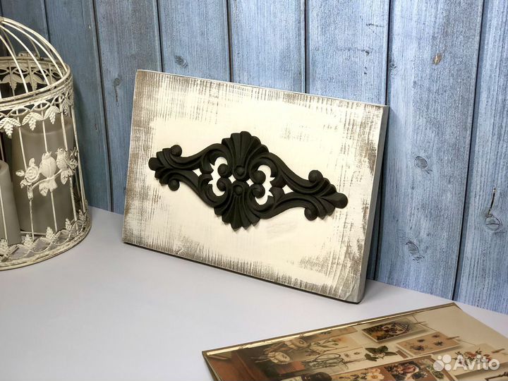 Панно из дерева фармхаус винтажное