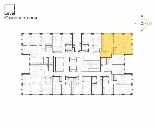 2-к. квартира, 61,9 м², 27/29 эт.