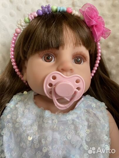 Кукла Реборн Новая 55 см со звуком в коробке