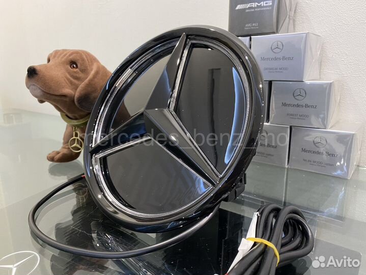 Эмблема с подсветкой звезда Мерседес Бенц