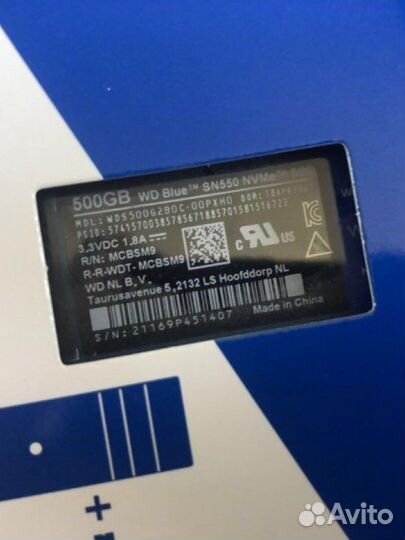 500 гб SSD M.2WD Blue SN550 WDS500G2B0C