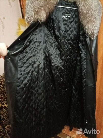Кожаное пальто
