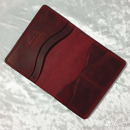 Обложка на паспорт кожаная ручной работы