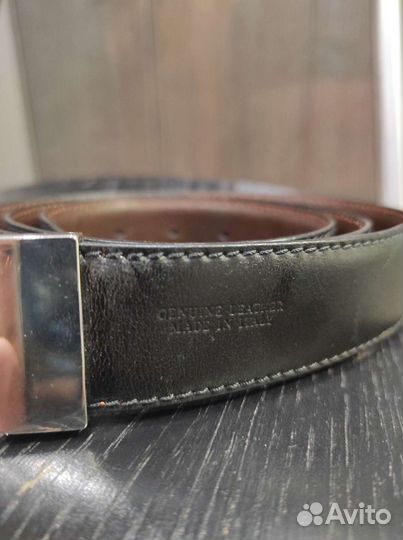 Мужской кожаный ремень ermenegildo zegna