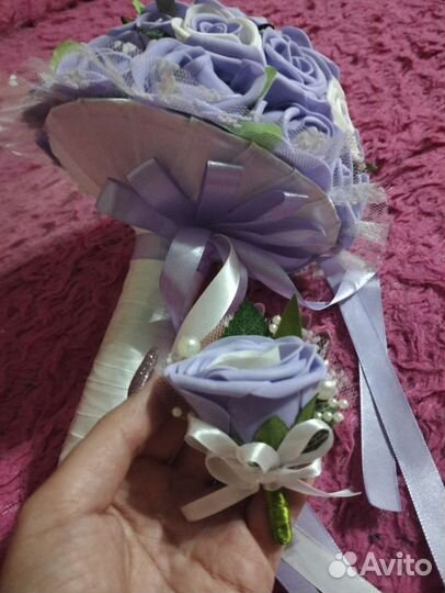 Свадебный букет дублер +бутоньерка