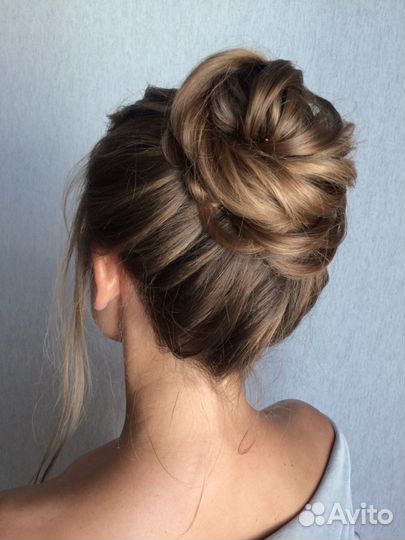 Свадебная причёска, укладка, макияж