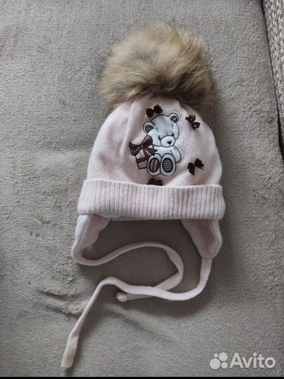 Шапка зимняя для девочки размер 46