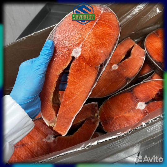 Чавыча Стейк на коже из свежемороженой рыбы