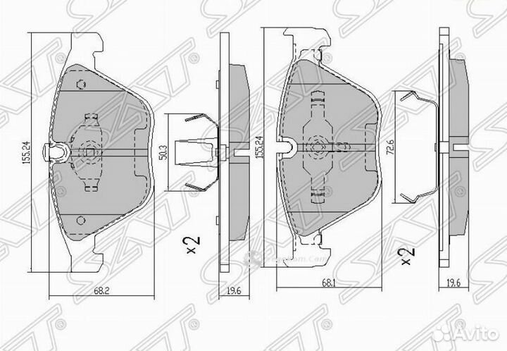 Колодки передние BMW E82 E90 92 90 E60 63 65 E89 E84 ST34116794917